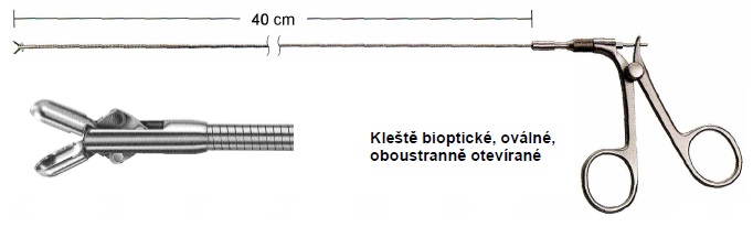 Kliešte bioptické 400 mm, 9 Charr. flexibilné obojstranné ot.